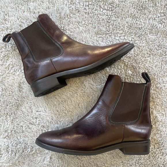 Thursday Boot Co Women’s Duchess Leather Chelsea Boots “Black Coffee” Brown 7.5 - Picture 2 of 9